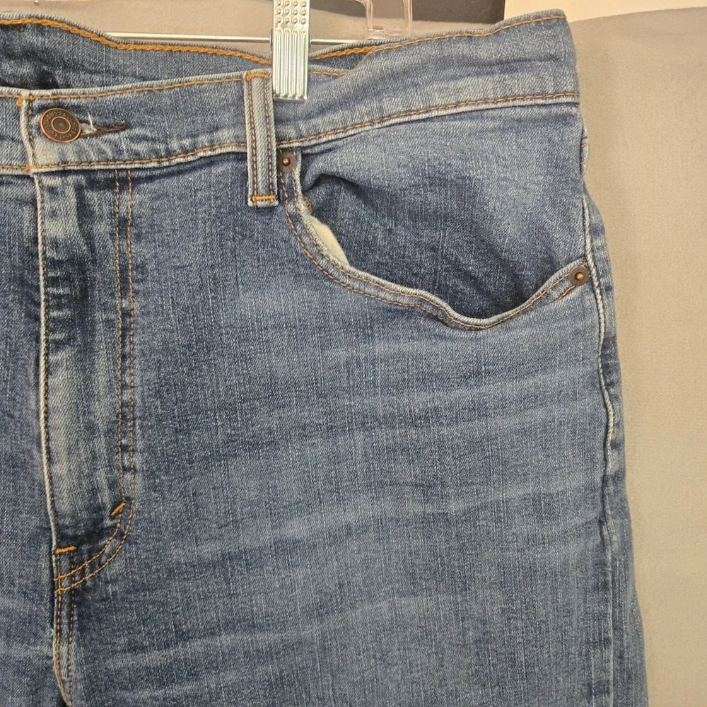 Levi's 505 Straight Leg Jeans Mens 40x32 Blue Wash Button Fly Classic Denim